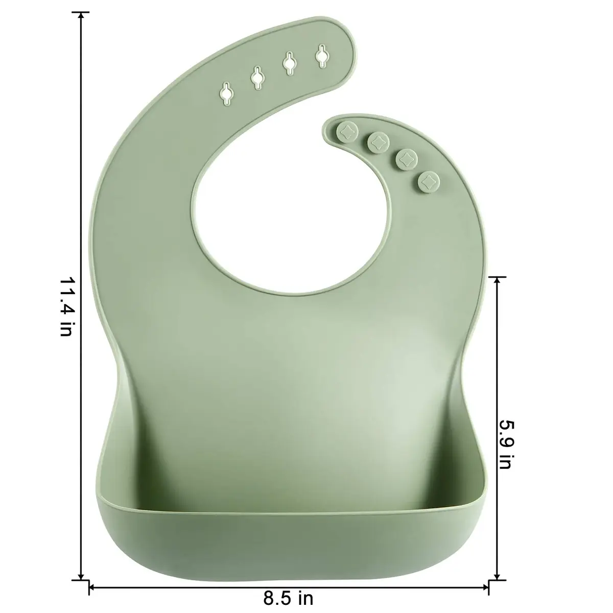 PandaEar Silicone Baby Bibs Set of 3 (25.4cm L x 9.2cm W x 0.48cm H) | Waterproof, Soft, Adjustable Neck for 10-72 Months - view 3