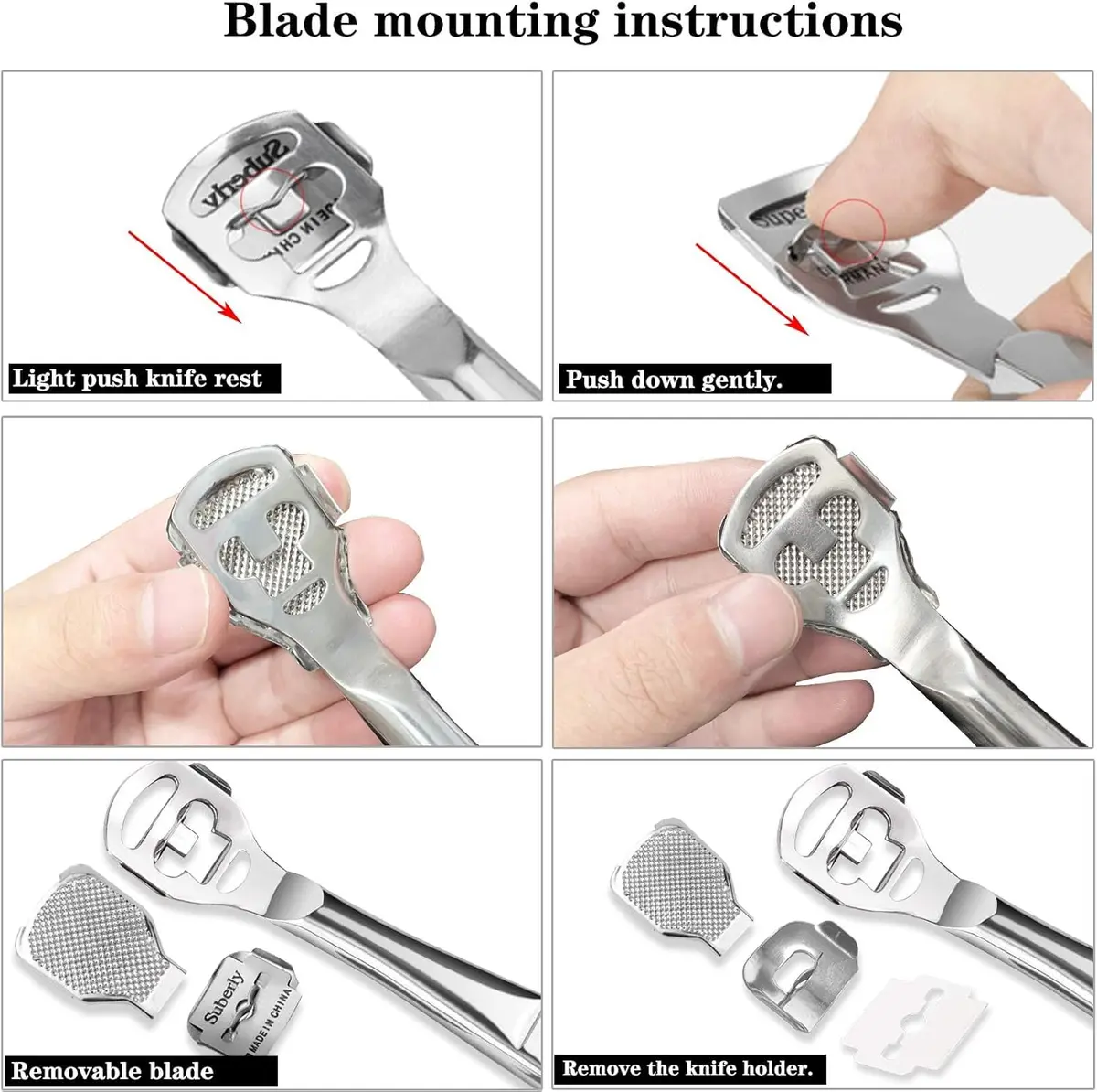 Jutoe Callus Shaver Set 52 Pcs | Stainless Steel Foot & Hand Care Tools - view 4