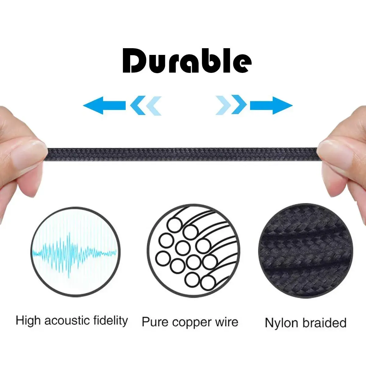 NewFantasia 3.5mm to 2.5mm Audio Cable 1.3m (4.3ft) | Remote Volume Control Mic for Bose Headphones & Android Phones - view 3