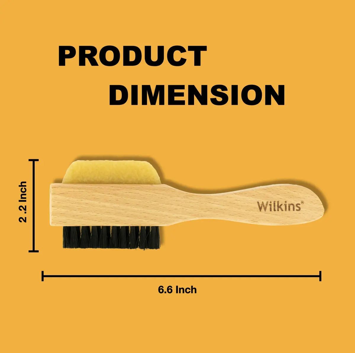 Wilkins Suede Shoe Cleaner Brush - Yellow Rubber Suede Eraser with Soft Bristle Brush, 52g (1.8 oz) | Cleans Suede & Nubuck Without Water - view 6