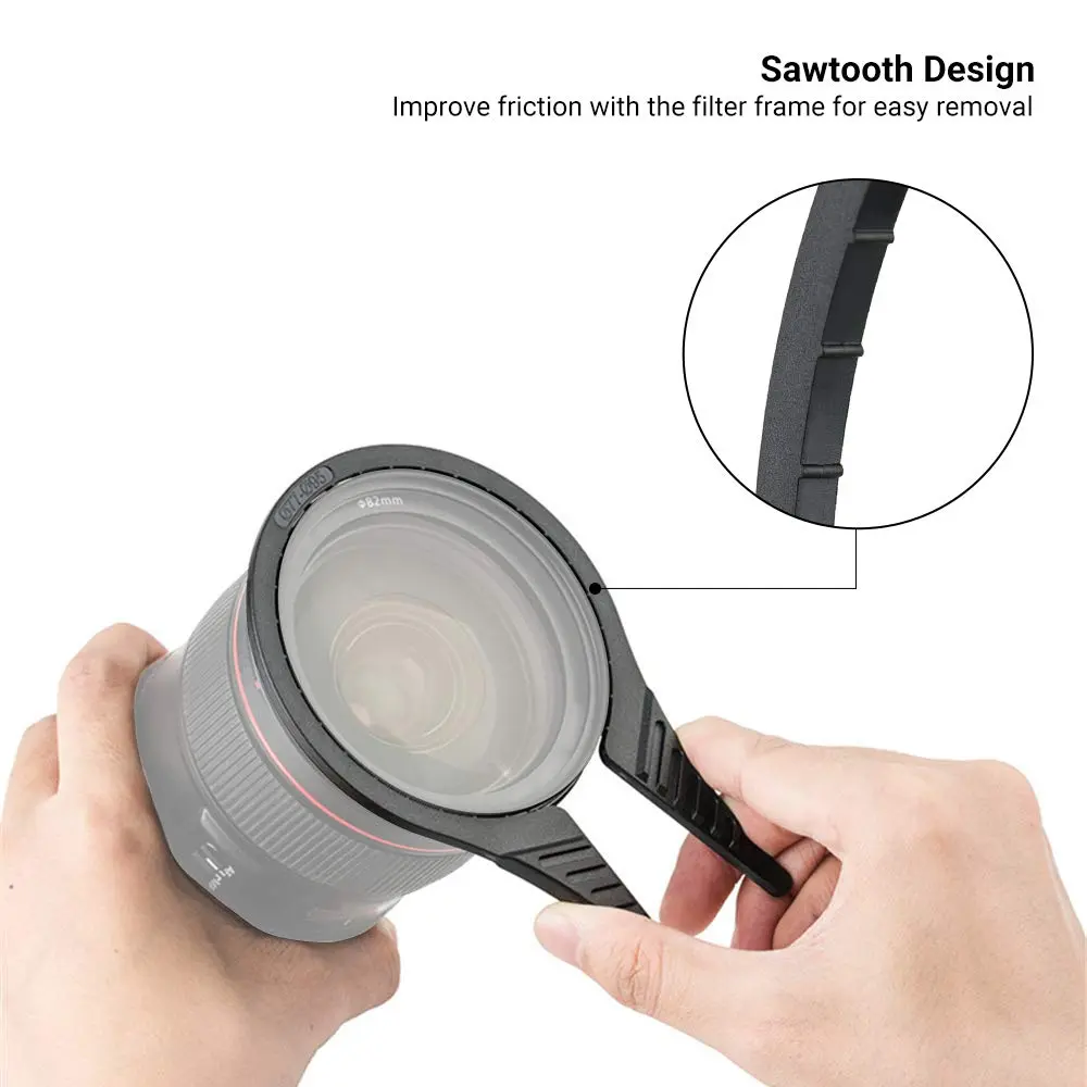 JJC 2-Pack Camera Lens Filter Wrench Kit for 55mm-95mm Threads | Removes Jammed CPL UV ND Filters - view 3