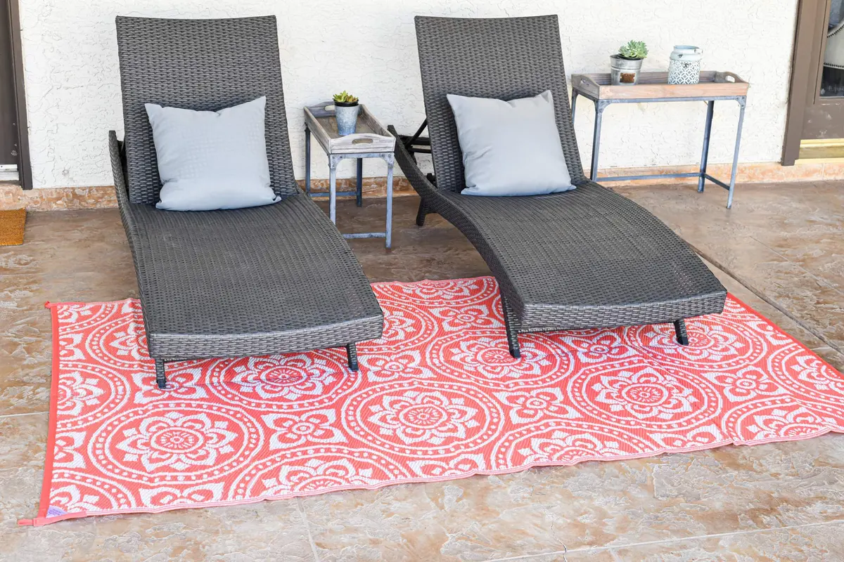 Stylish Camping 258105 8' x 10' Reversible Mat | Outdoor & Indoor Versatile Boho Rug - main product image