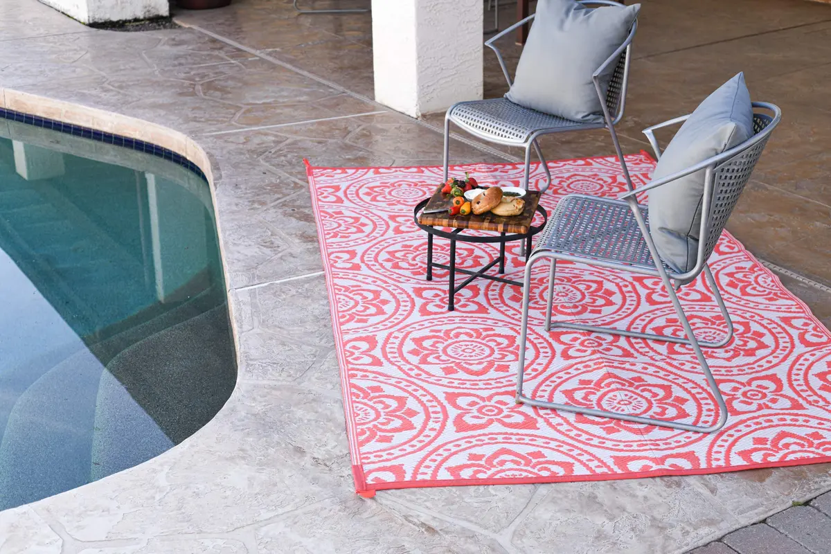 Stylish Camping 258105 8' x 10' Reversible Mat | Outdoor & Indoor Versatile Boho Rug - view 2