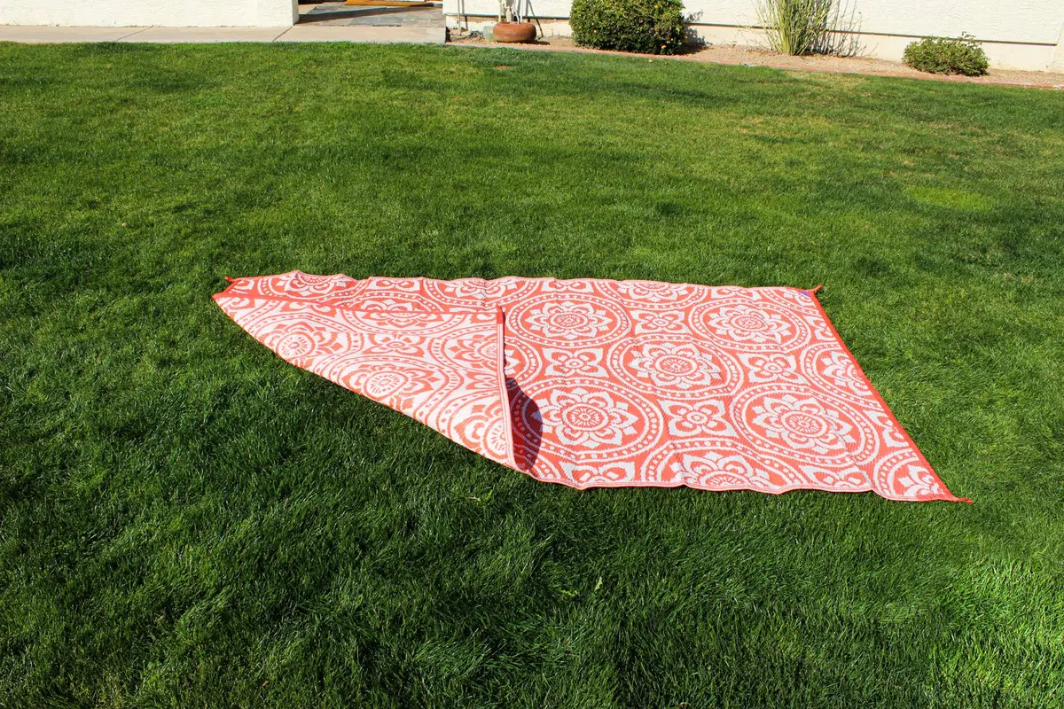 Stylish Camping 258105 8' x 10' Reversible Mat | Outdoor & Indoor Versatile Boho Rug - view 4