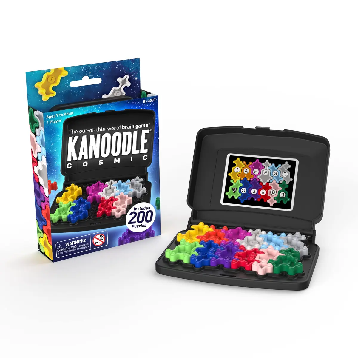 Educational Insights Kanoodle Cosmic Puzzle Game for Kids & Adults | 200 Brain Teasers, Space Theme, Portable, Ages 7+ - main product image