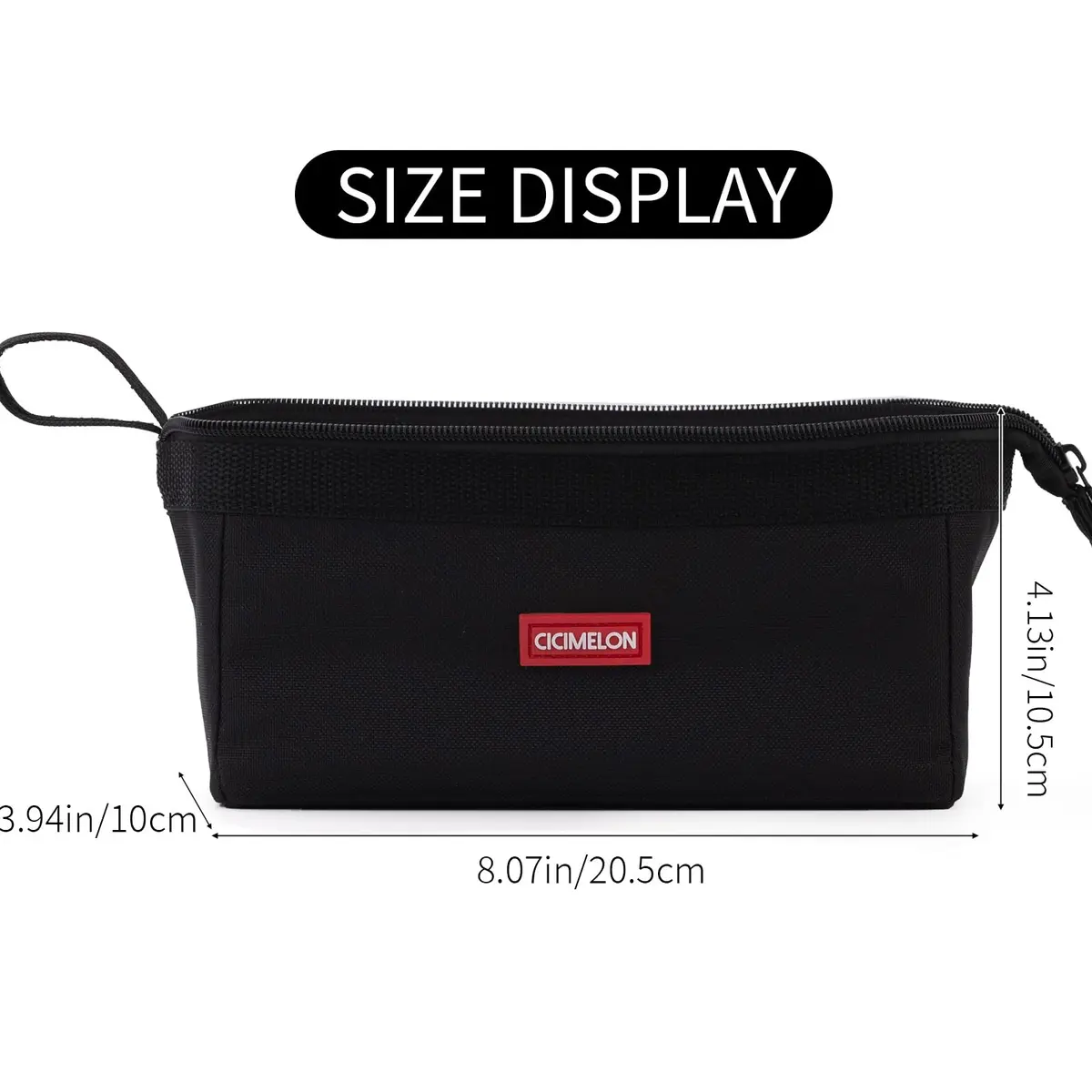CICIMELON Multifunctional Pencil Pen Marker Case Pouch Bag Holder Small Cute Capacity for High Middle Primary School Student Aesthetic Teen Girl Boy Office Men Women Nurse Adults Portable (Black) - view 3