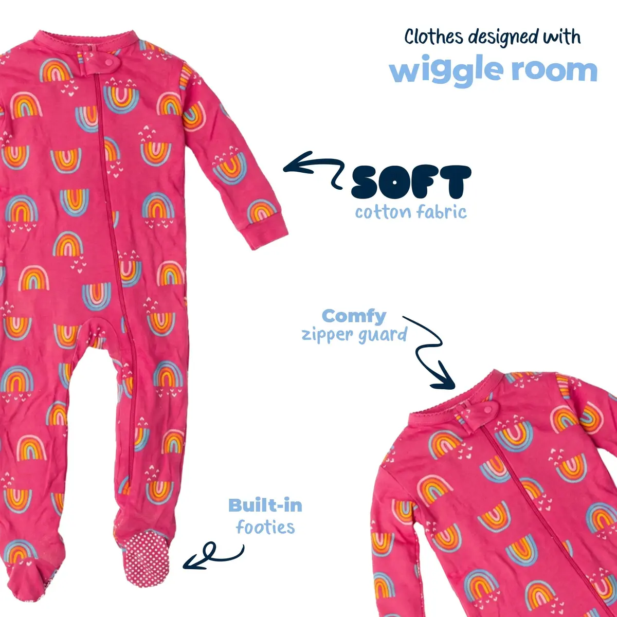 Gerber Baby Girls Woodland Floral Purple Footed Pajamas 3T (2-Pack) | Snug-Fit Cotton Sleepwear - view 6