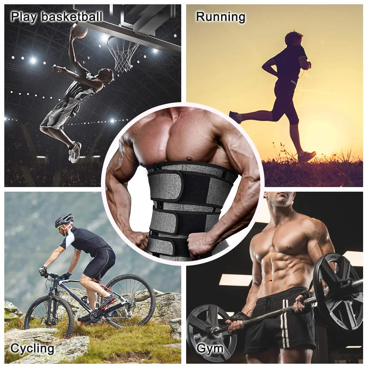 Hidyliu Mens Workout Waist Trainer Neoprene Corset XL | Sauna Sweat Trimmer for Slimming Belly - view 6