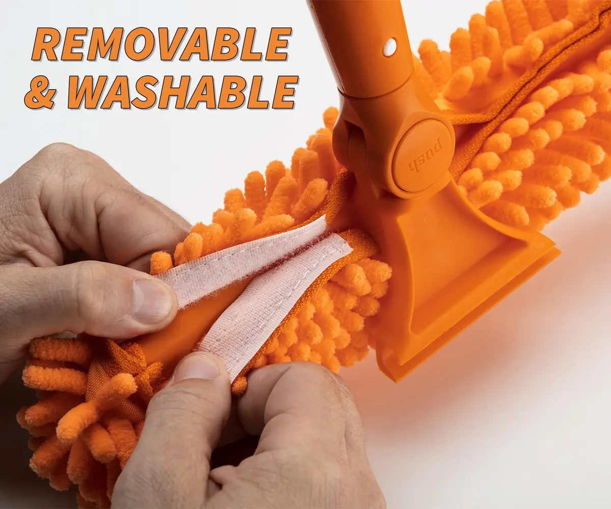 Extend-A-Reach Window Squeegee & Microfiber Scrubber 2-in-1 Combo | Extendable Window Cleaning Tool - view 3