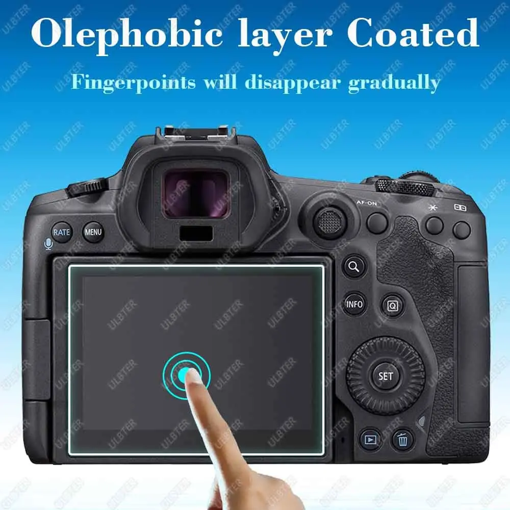 ULBTER Tempered Glass Screen Protector for Canon EOS R5 LCD & Top Screen | 9H Hardness, 99.99% HD Clarity (2+2 Pack) - view 5