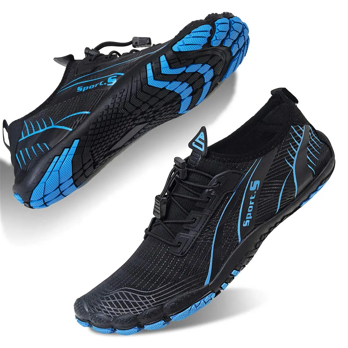 WateLves Water Shoes for Men Women Barefoot Quick-Dry Aqua Sock | Outdoor Athletic Sport Shoes (M-Black/Blue, 40) - view 5