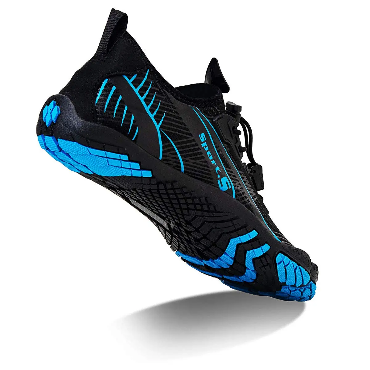 WateLves Water Shoes for Men Women Barefoot Quick-Dry Aqua Sock | Outdoor Athletic Sport Shoes (M-Black/Blue, 40) - view 7