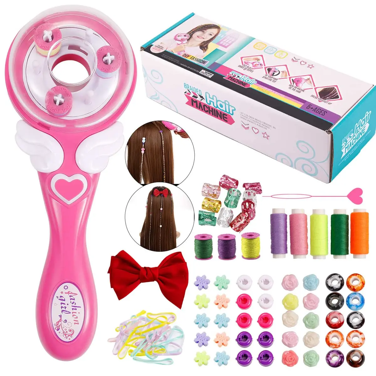 Oradrem Automatic Hair Braider Styling Tool with 85-Piece Accessory Set | DIY Fun Hairstyles for Girls - main product image