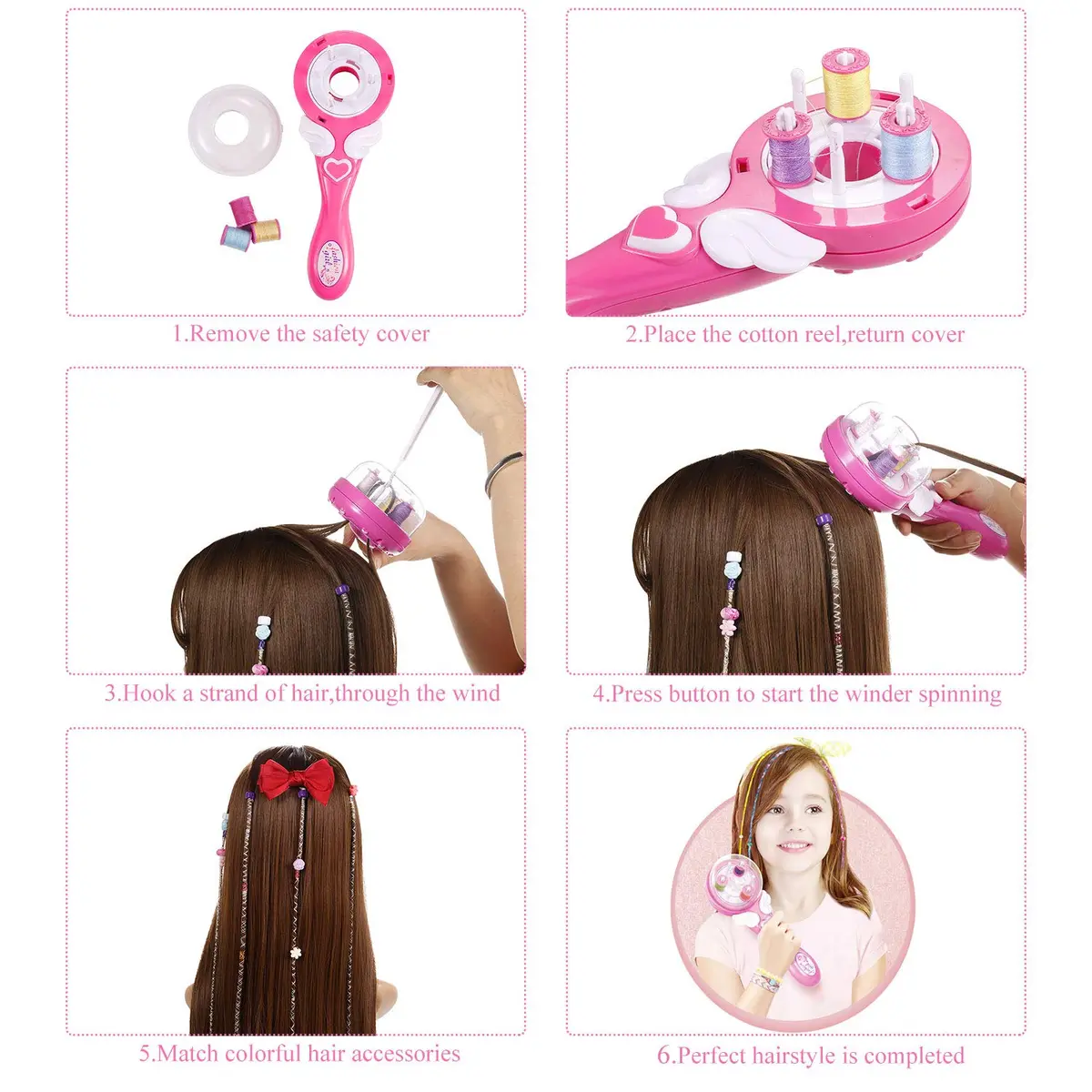 Oradrem Automatic Hair Braider Styling Tool with 85-Piece Accessory Set | DIY Fun Hairstyles for Girls - view 4