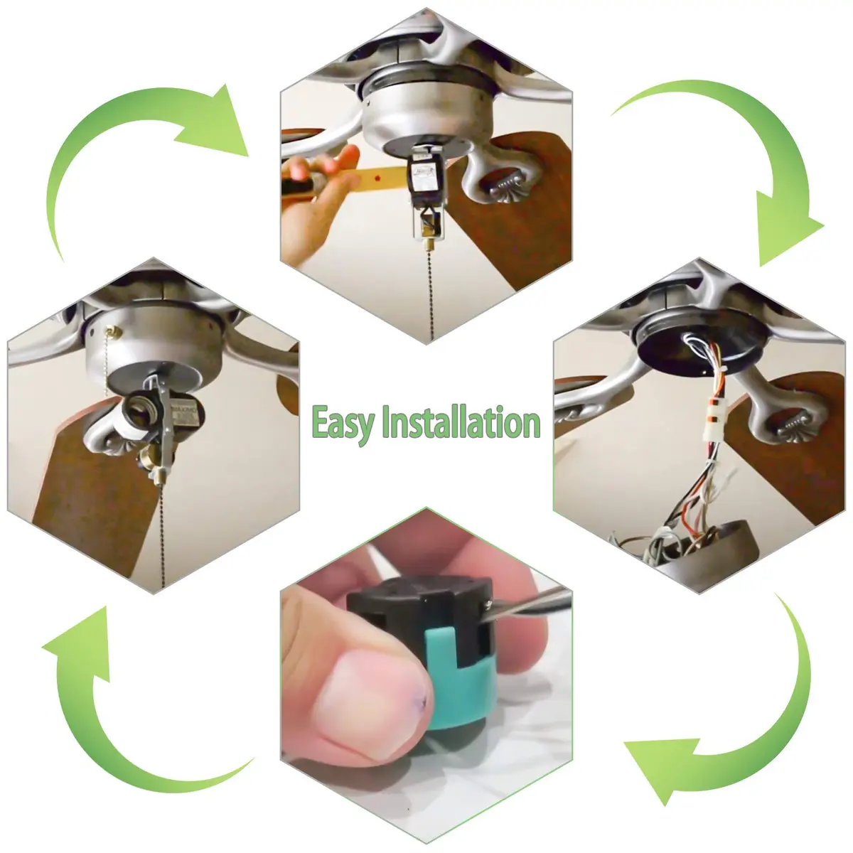 Cenipar ZE-268s6 Ceiling Fan Switch 2 Pack | 3-Speed 4-Wire Pull Chain for Fans & Lights - view 6