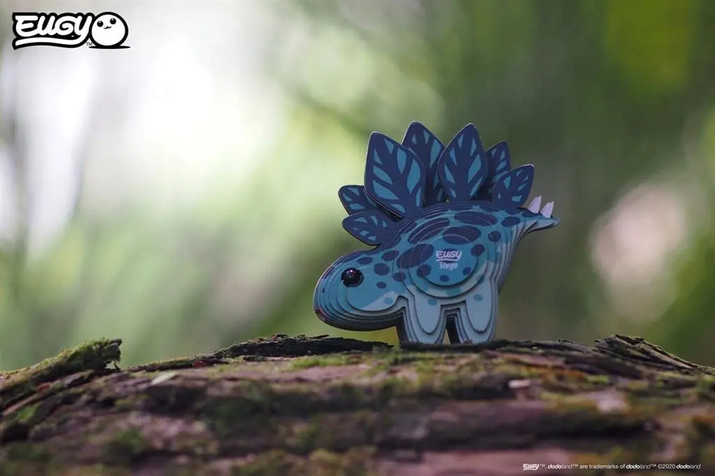 EUGY Stegosaurus 3D Puzzle 32 Piece | Fun Dinosaur Paper Craft Kit for Kids 6+ - view 5