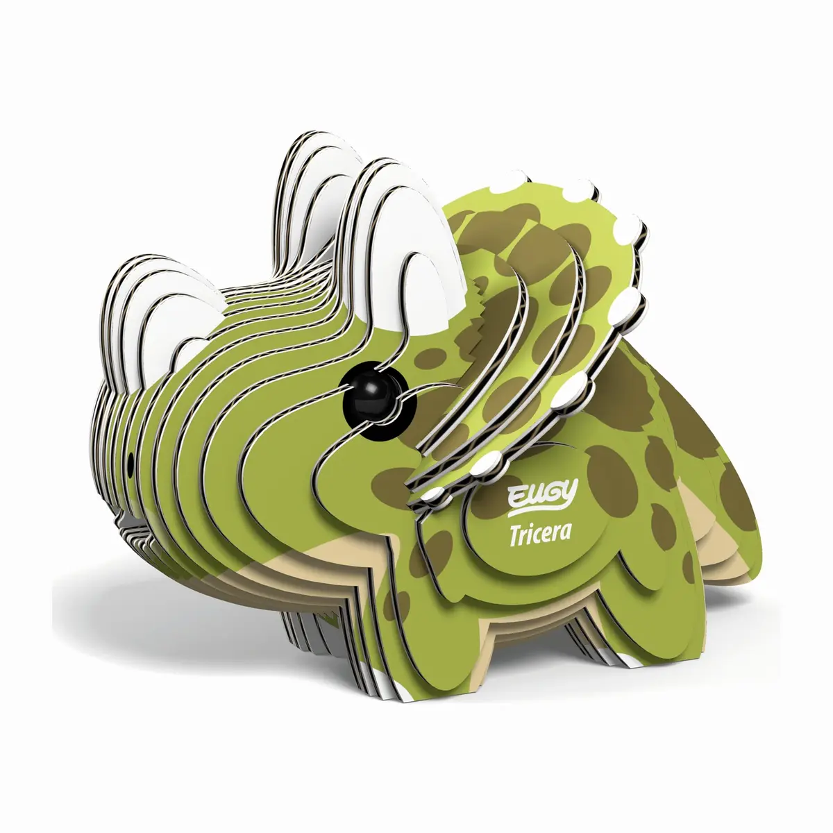 EUGY Triceratops 3D Puzzle 79mm L x 182mm H x 25mm W (28 Pieces) | Educational STEM Toy for Kids 6+ - view 4