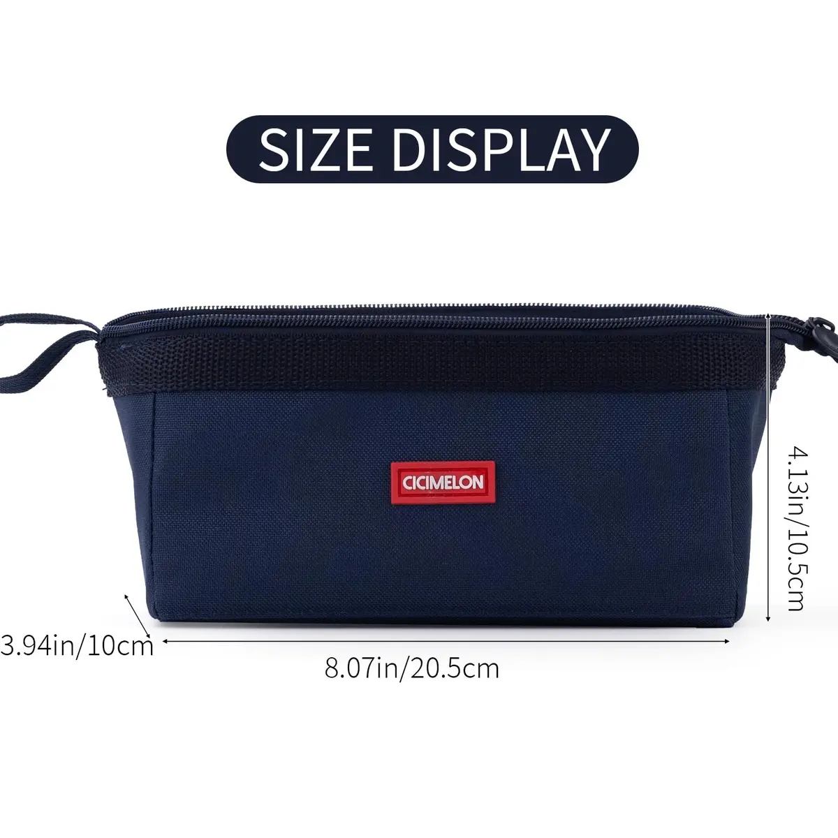 CICIMELON Large Capacity Pencil Case Navy | Organizes 30-50 Pens & Gadgets, Durable Canvas - view 3