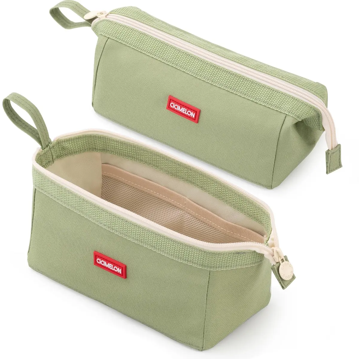 CICIMELON Large Capacity Pencil Case Pouch for School & Office | Organize 30-50 Pens & Gadgets (Green) - main product image