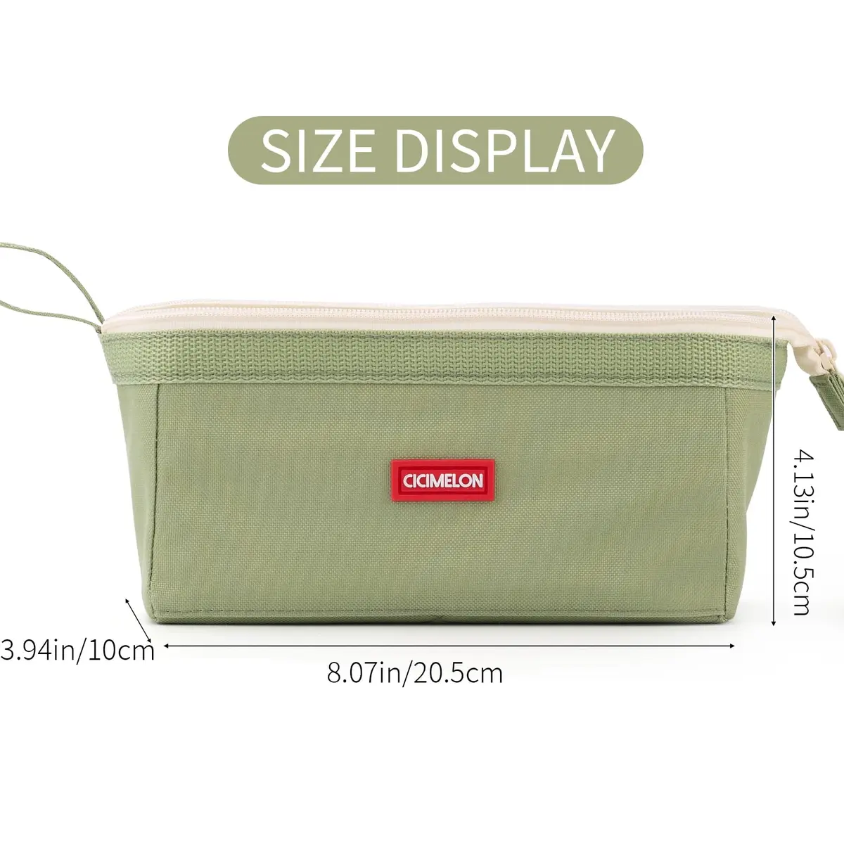 CICIMELON Large Capacity Pencil Case Pouch for School & Office | Organize 30-50 Pens & Gadgets (Green) - view 5