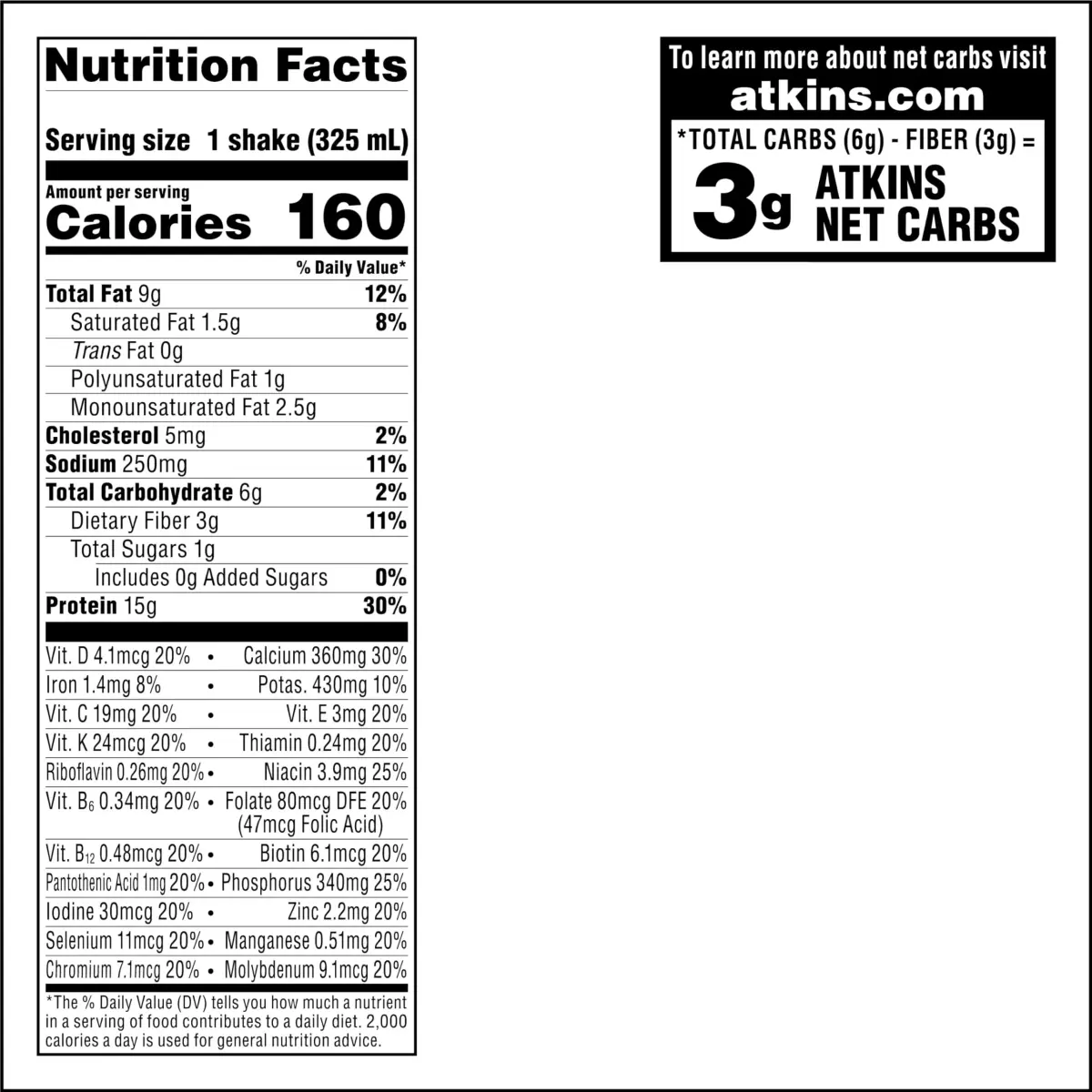 Atkins Café au Lait Iced Coffee Protein Shake 15g Protein, 3g Net Carb, 12 Count | Keto Friendly, Gluten Free - view 6