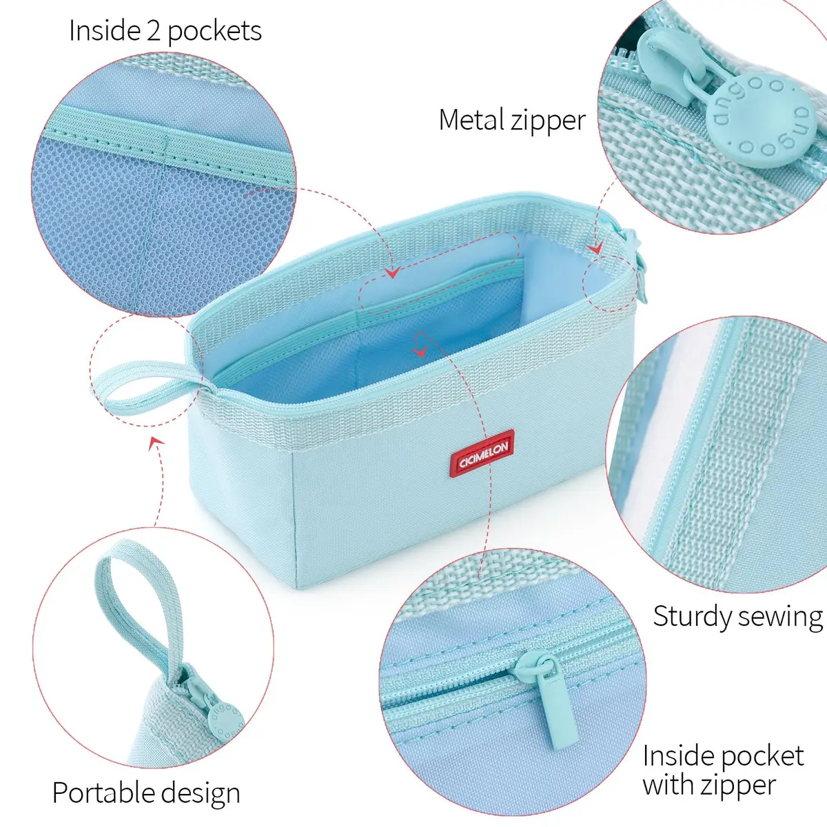 CICIMELON Large Capacity Pencil Case for School & Office | Organize 30-50 Pens & Gadgets - view 6