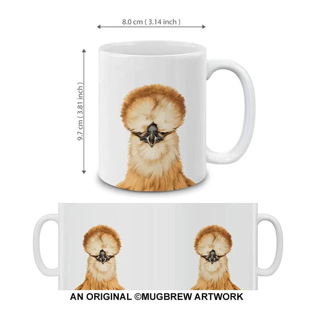 MUGBREW Silkie Chicken Ceramic Coffee Gift Mug 11 OZ | Unique Novelty Tea Cup for Daily Use - view 3