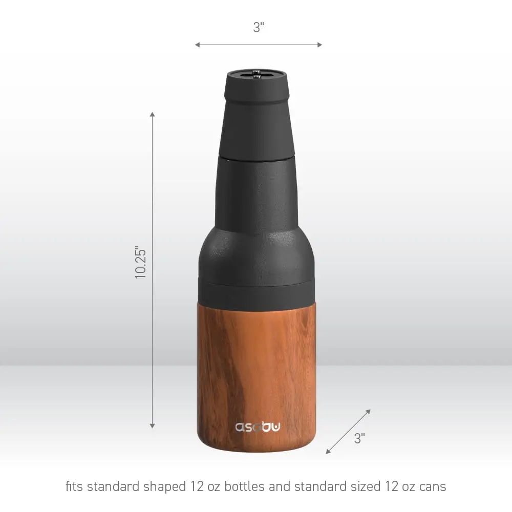 Asobu Frosty Beer Holder 2 Go Vacuum Insulated Stainless Steel Beer Can and Bottle Cooler with Built-in Opener, 16oz (473ml) | Keeps Drinks Cold Up to 12 Hours - view 7