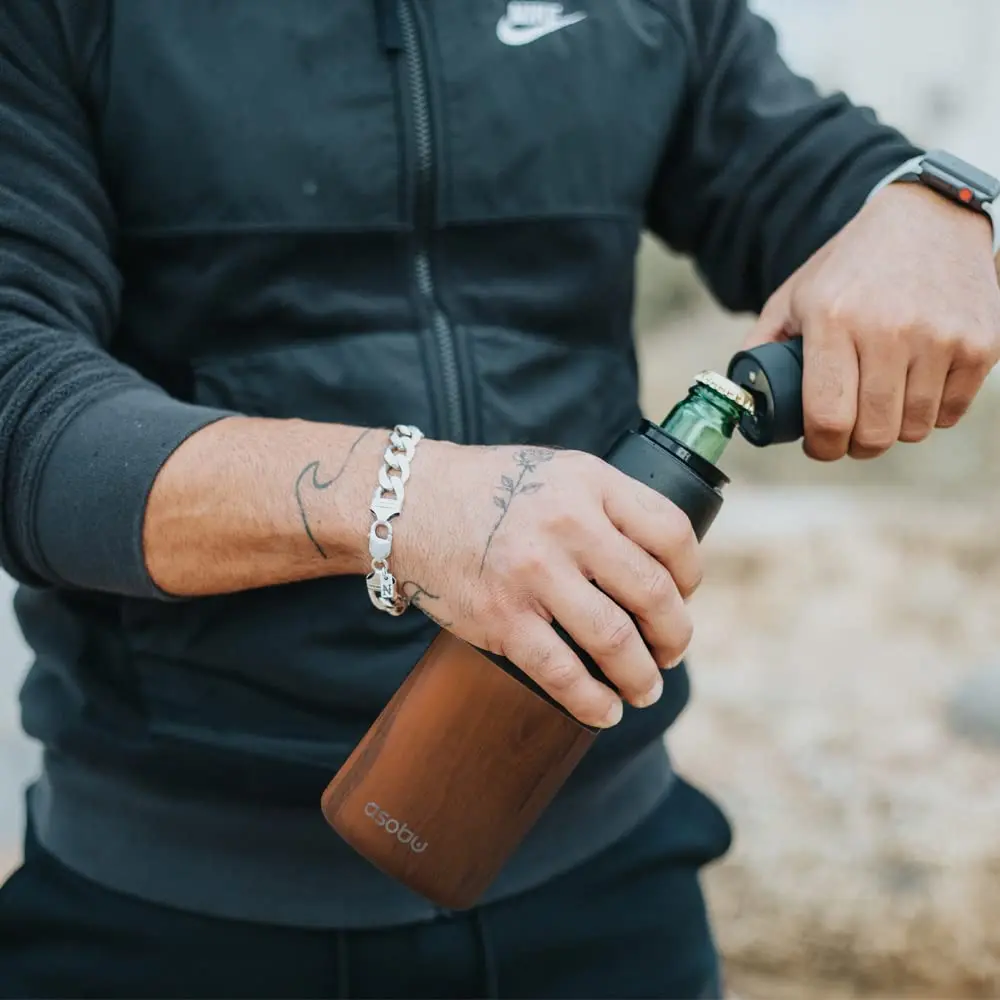 Asobu Frosty Beer Holder 2 Go Vacuum Insulated Stainless Steel Beer Can and Bottle Cooler with Built-in Opener, 16oz (473ml) | Keeps Drinks Cold Up to 12 Hours - view 8