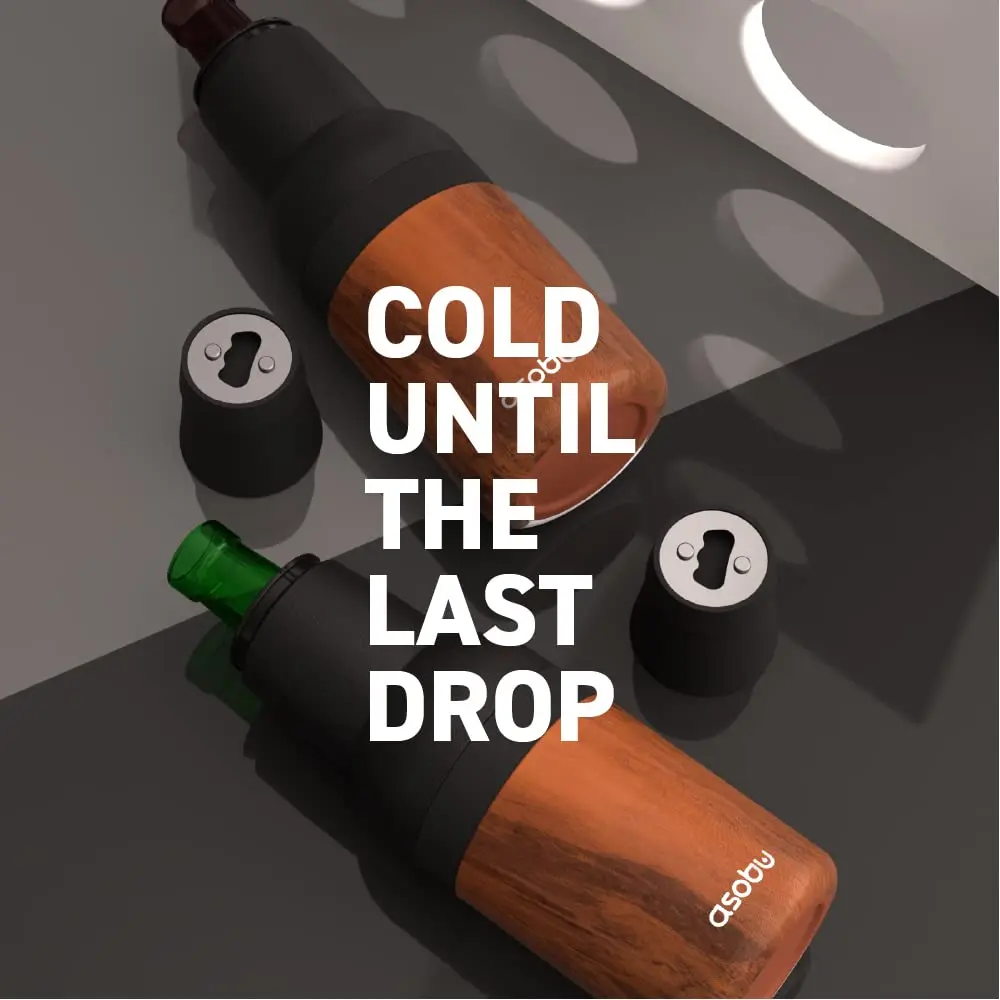 Asobu Frosty Beer Holder 2 Go Vacuum Insulated Stainless Steel Beer Can and Bottle Cooler with Built-in Opener, 16oz (473ml) | Keeps Drinks Cold Up to 12 Hours - view 3