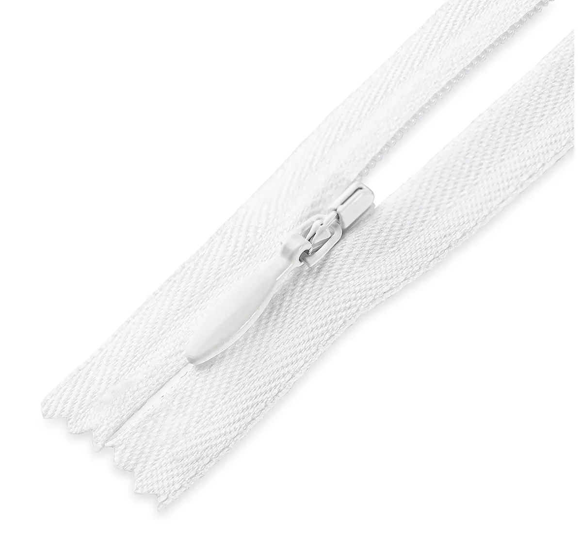 Lakesstory Invisible White Zipper 36 Inch (91.4 cm) | Non-Separating Closed-End Nylon Zipper for Sewing - view 7