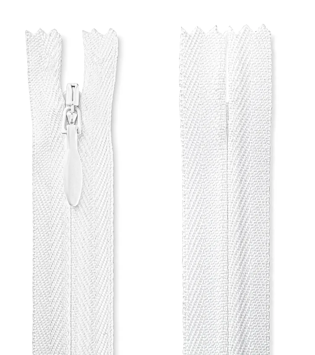 Lakesstory Invisible White Zipper 36 Inch (91.4 cm) | Non-Separating Closed-End Nylon Zipper for Sewing - view 2