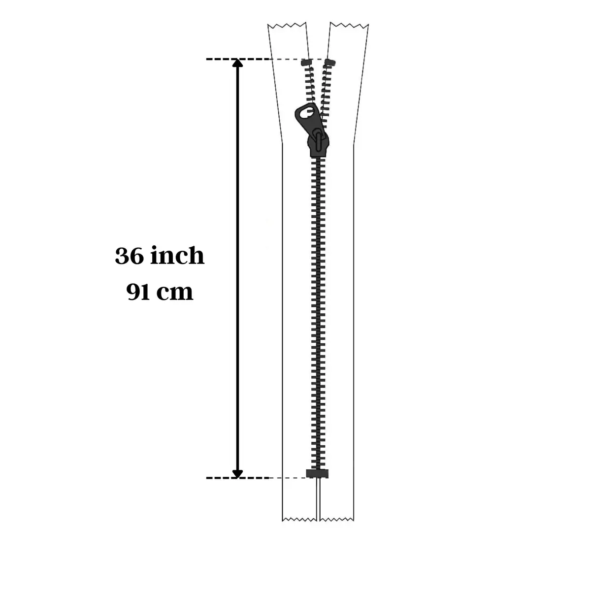 Lakesstory Invisible White Zipper 36 Inch (91.4 cm) | Non-Separating Closed-End Nylon Zipper for Sewing - view 4