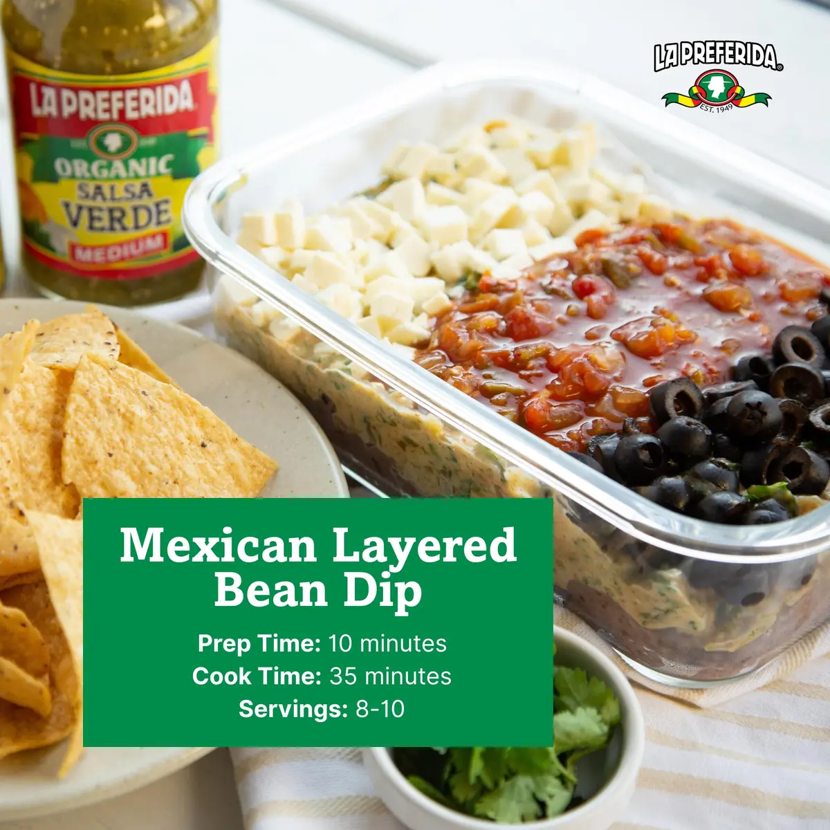 LA PREFERIDA Bean Refried Black Organic 15 oz | Vegan, Kosher, Fat-Free - view 9