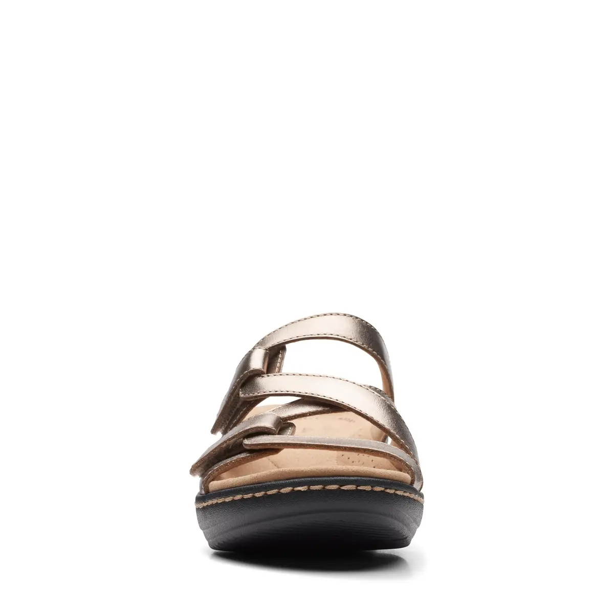 Clarks Women's Merliah Karli Wedge Sandal, Metallic Leather, US Size 8 | Summer Casual Comfort - view 6