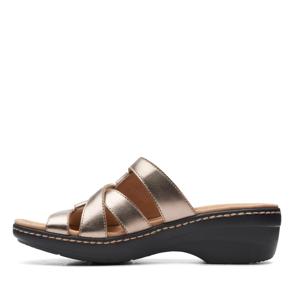 Clarks Women's Merliah Karli Wedge Sandal, Metallic Leather, US Size 8 | Summer Casual Comfort - view 8