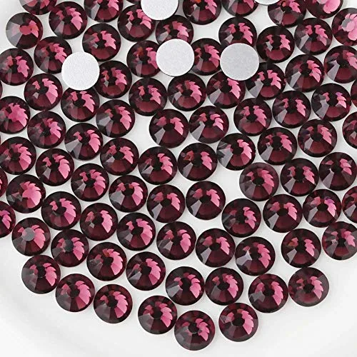 BEADSLAND Flat Back Crystal Rhinestones Amethyst SS30 (6.4-6.6mm) | Bulk Pack for Crafts - main product image