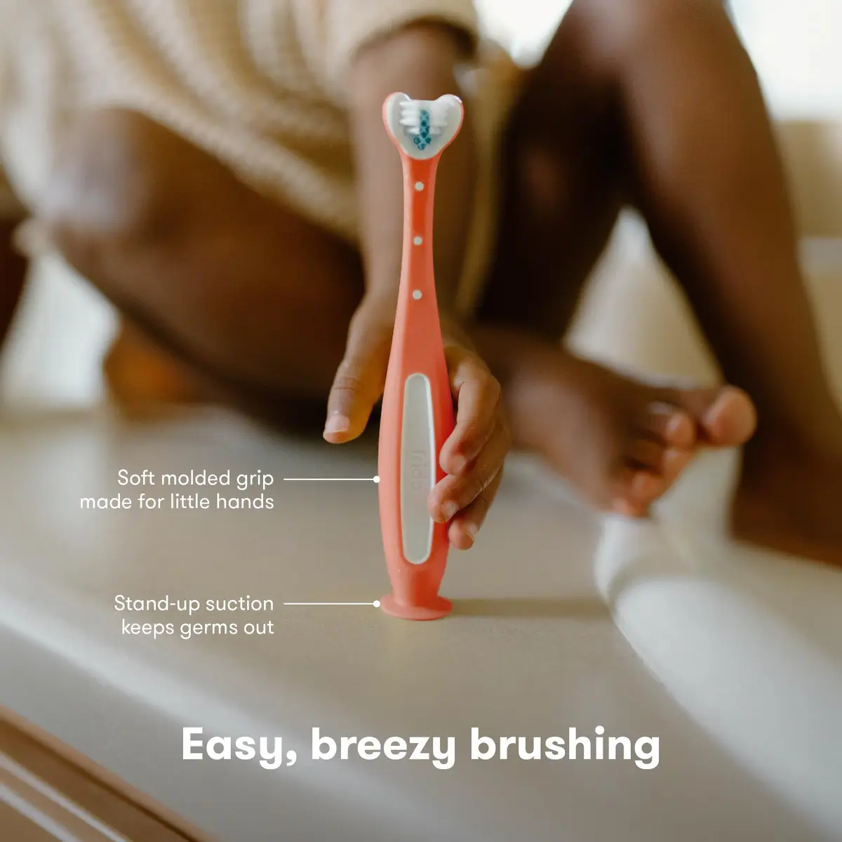 Frida Baby Triple-Angle Toothhugger Toddler Toothbrush 2 Years+ Pink | Cleans All Sides at Once - view 6