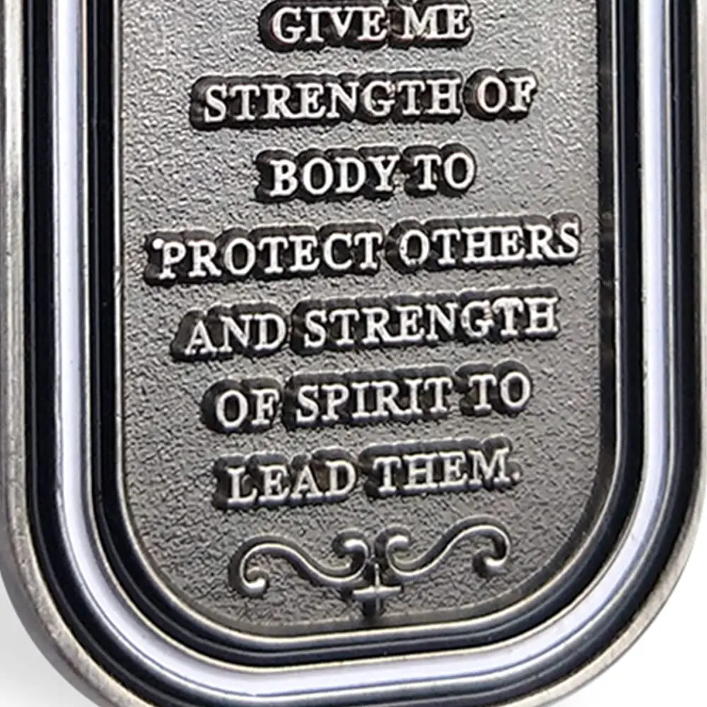 E-Coin Police Officer Prayer Challenge Coin Dog Tag Necklace Pendant Jewelry | St Michael The Archangel | 1.10" W x 1.97" H | Unisex - view 7