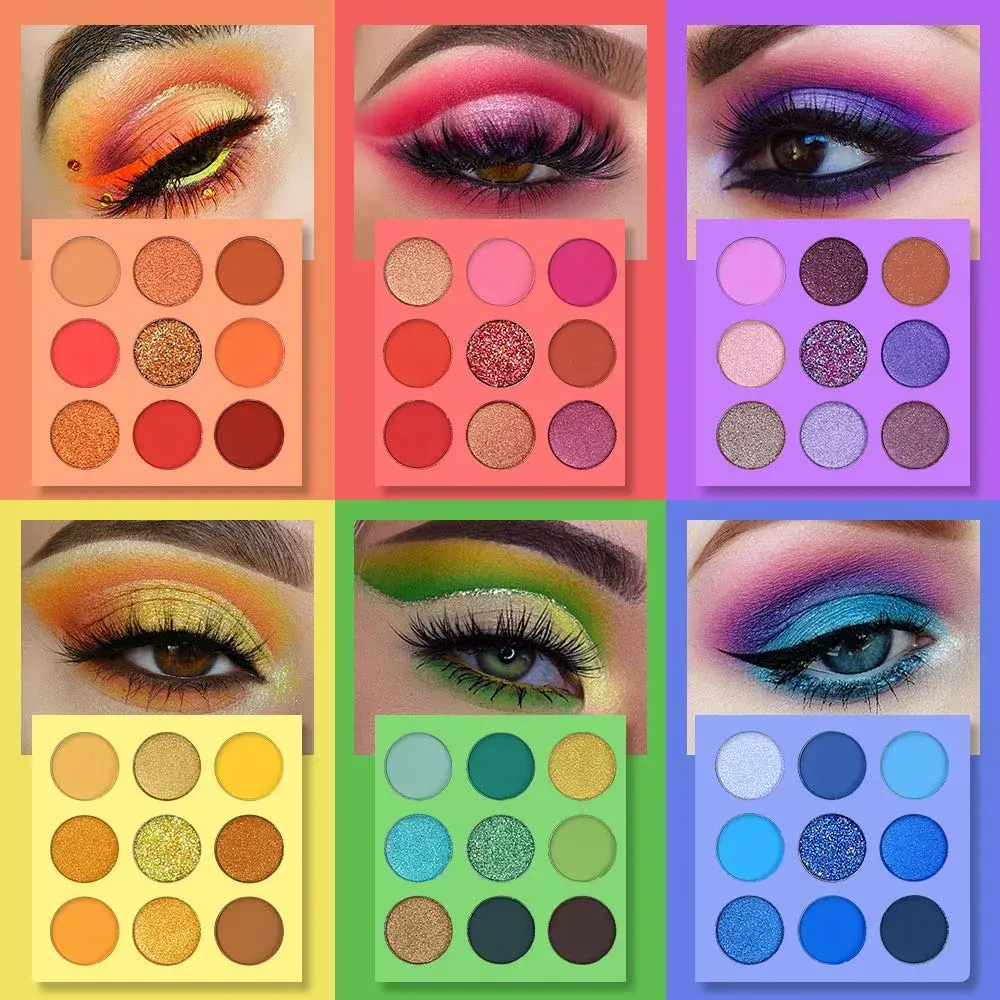 UCANBE 54 Colors Splashy Candies Eyeshadow Palette + 15pcs Makeup Brush Set | Highly Pigmented Matte Metallic Shimmer Glitter Eye Shadow - view 5