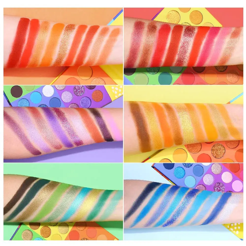 UCANBE 54 Colors Splashy Candies Eyeshadow Palette + 15pcs Makeup Brush Set | Highly Pigmented Matte Metallic Shimmer Glitter Eye Shadow - view 4
