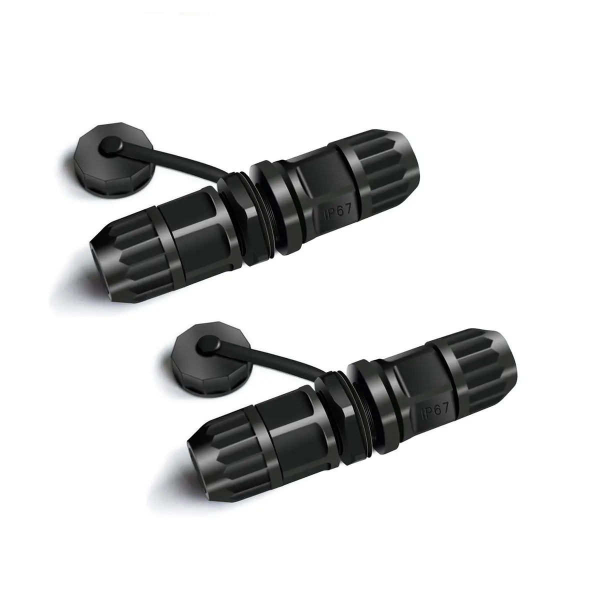 YIOVVOM Waterproof RJ45 Coupler Cat 6 Splice Outdoor Ethernet Connector 110mm (4.33 Inch) 2-Pack | IP67 Rated for Harsh Environments - main product image