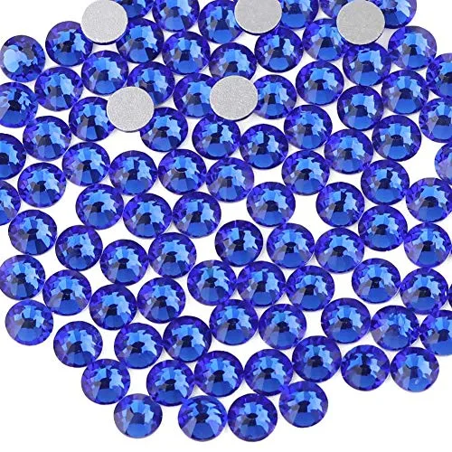 BEADSLAND Flat Back Rhinestones Sapphire SS20 (4.6-4.8mm) | Bulk Craft Gems for DIY Projects - main product image