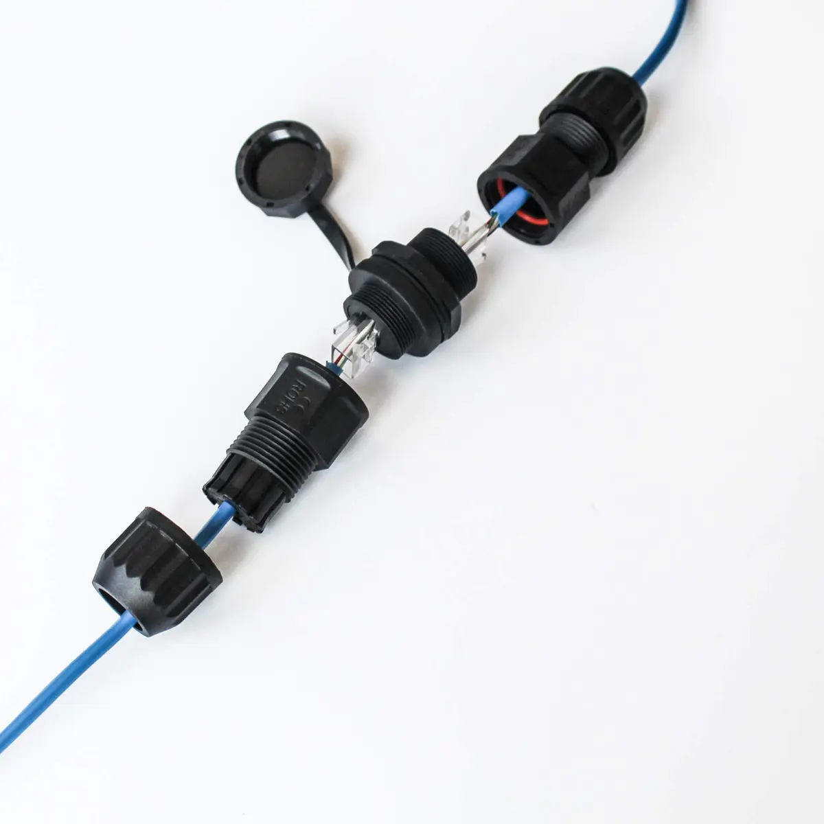 YIOVVOM Waterproof RJ45 Coupler Cat 6 Outdoor Ethernet Connector 110mm (4.33 inch) 6-Pack | IP67 Rated for Harsh Environments - view 6