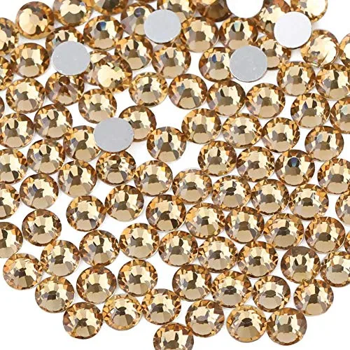 BEADSLAND Lt Colorado Topaz Flat Back Rhinestones SS30 (6.3-6.5mm) | Sparkle for Crafts & Apparel - main product image