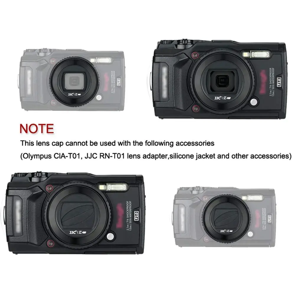 JJC Rotating Lens Cap for Olympus TG-7 TG-6 TG-5 TG-4 TG-3 TG-2 TG-1 Cameras | Replaces Olympus LB-T01 Lens Barrier - view 7