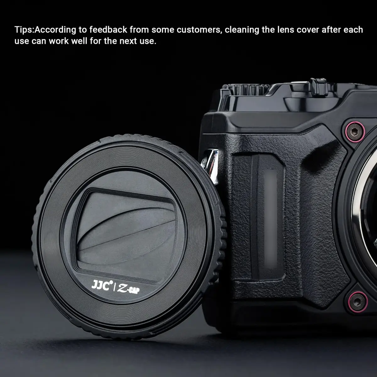 JJC Rotating Lens Cap for Olympus TG-7 TG-6 TG-5 TG-4 TG-3 TG-2 TG-1 Cameras | Replaces Olympus LB-T01 Lens Barrier - view 4