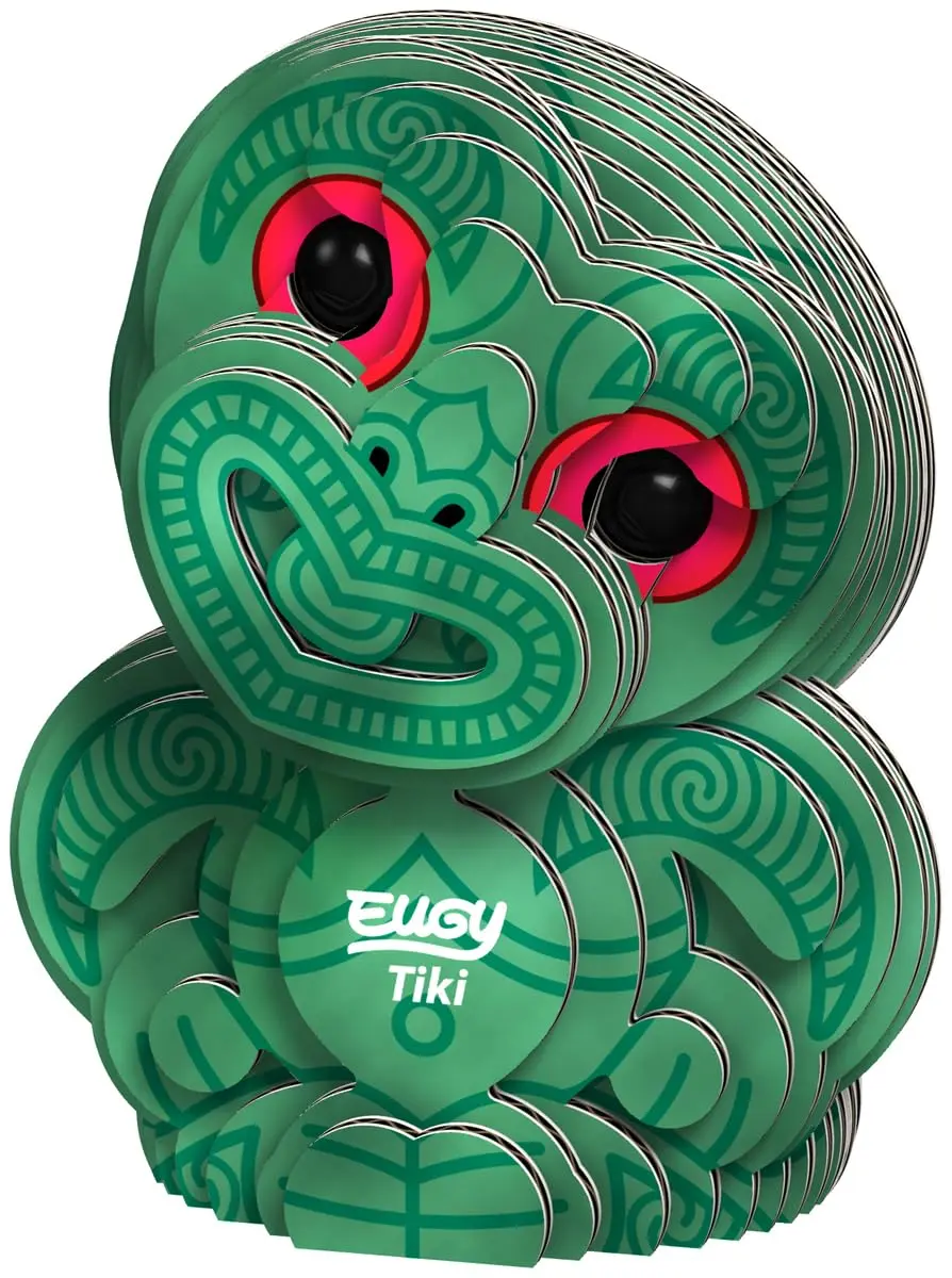 EUGY Tiki 3D Puzzle, 28 Piece Paper Craft Kit for Kids 6+ | Eco-Friendly, Easy Build - main product image