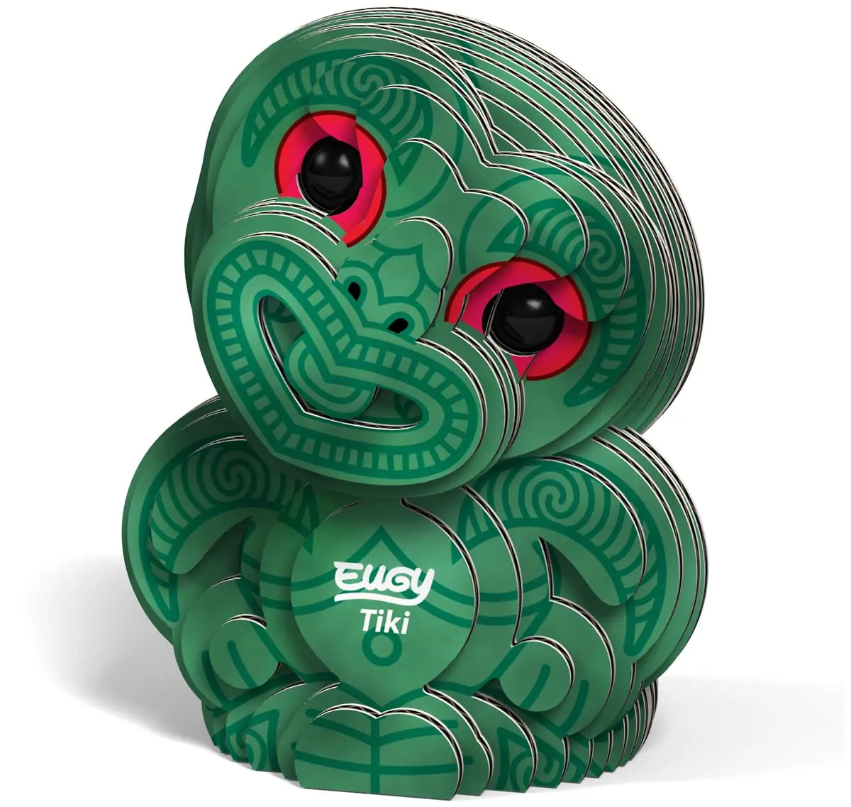 EUGY Tiki 3D Puzzle, 28 Piece Paper Craft Kit for Kids 6+ | Eco-Friendly, Easy Build - view 6