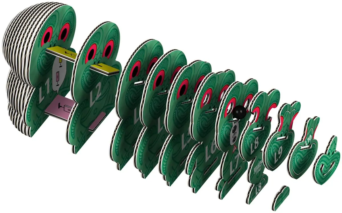 EUGY Tiki 3D Puzzle, 28 Piece Paper Craft Kit for Kids 6+ | Eco-Friendly, Easy Build - view 3